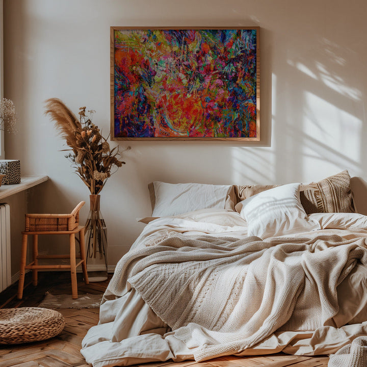Ethereal Blossom Glow - Stretched Canvas, Poster or Fine Art Print I Heart Wall Art