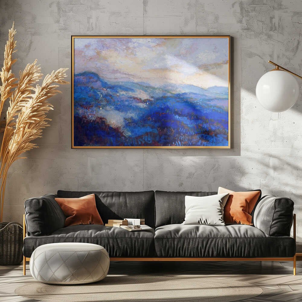 Ethereal Bluescape - Stretched Canvas, Poster or Fine Art Print - I Heart Wall Art - Poster Print, Canvas Print or Framed Art Print