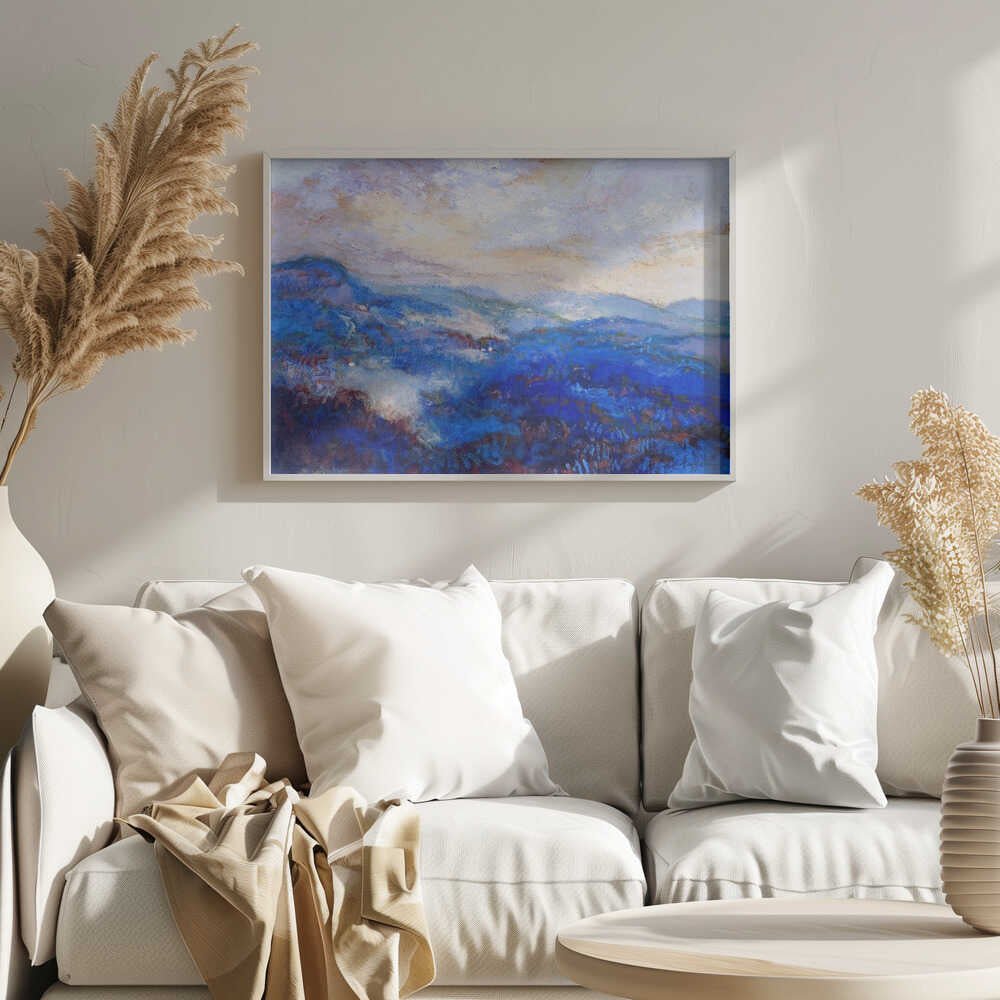 Ethereal Bluescape - Stretched Canvas, Poster or Fine Art Print - I Heart Wall Art - Poster Print, Canvas Print or Framed Art Print