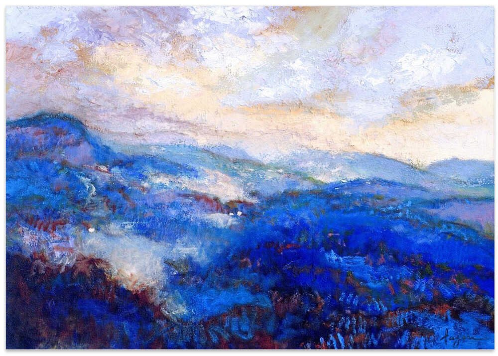 Ethereal Bluescape - Stretched Canvas, Poster or Fine Art Print - I Heart Wall Art - Poster Print, Canvas Print or Framed Art Print