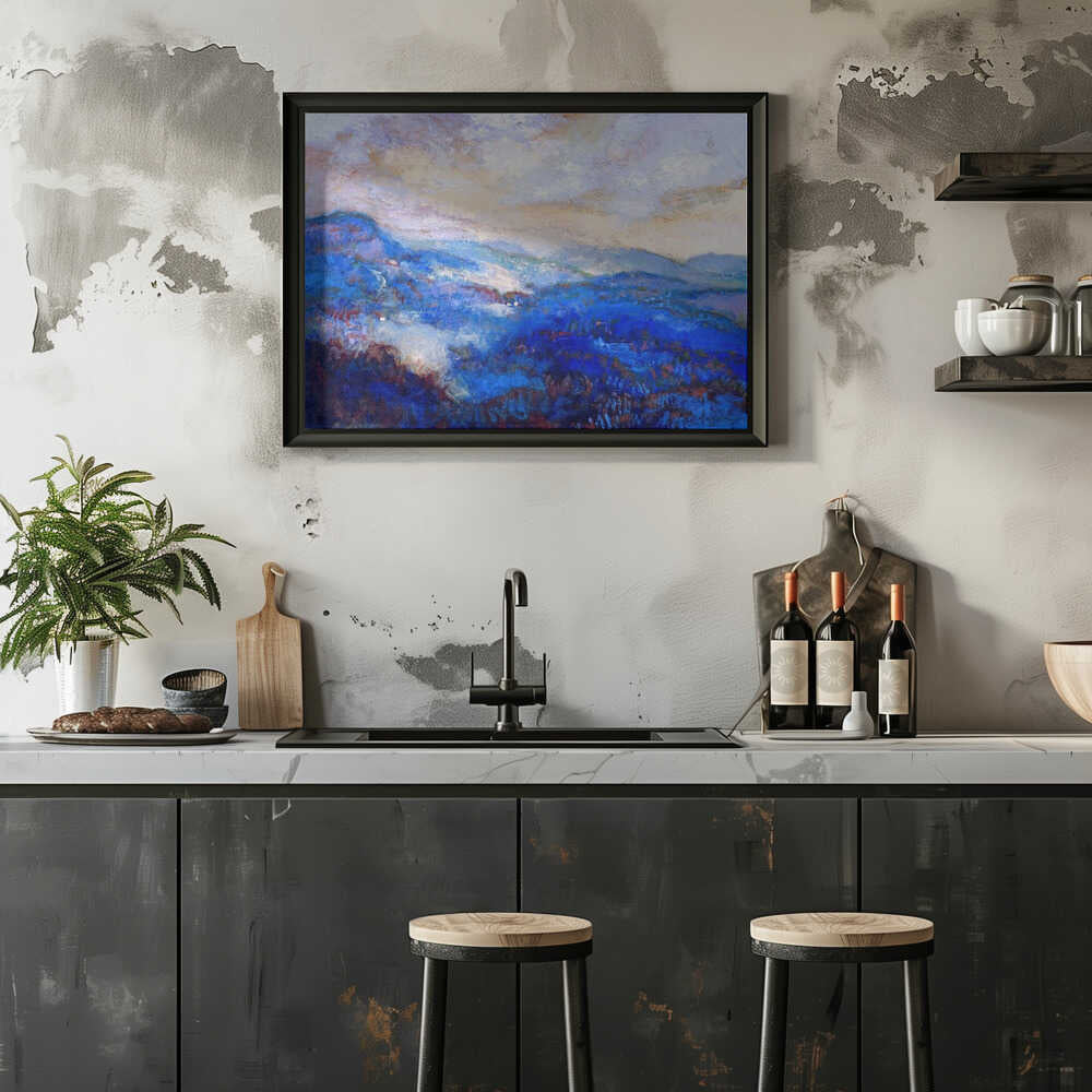 Ethereal Bluescape - Stretched Canvas, Poster or Fine Art Print - I Heart Wall Art - Poster Print, Canvas Print or Framed Art Print