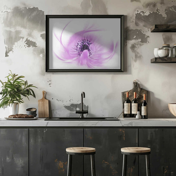 Ethereal Pink Flower - Floral Photographic Stretched Canvas Poster or Fine Art Print