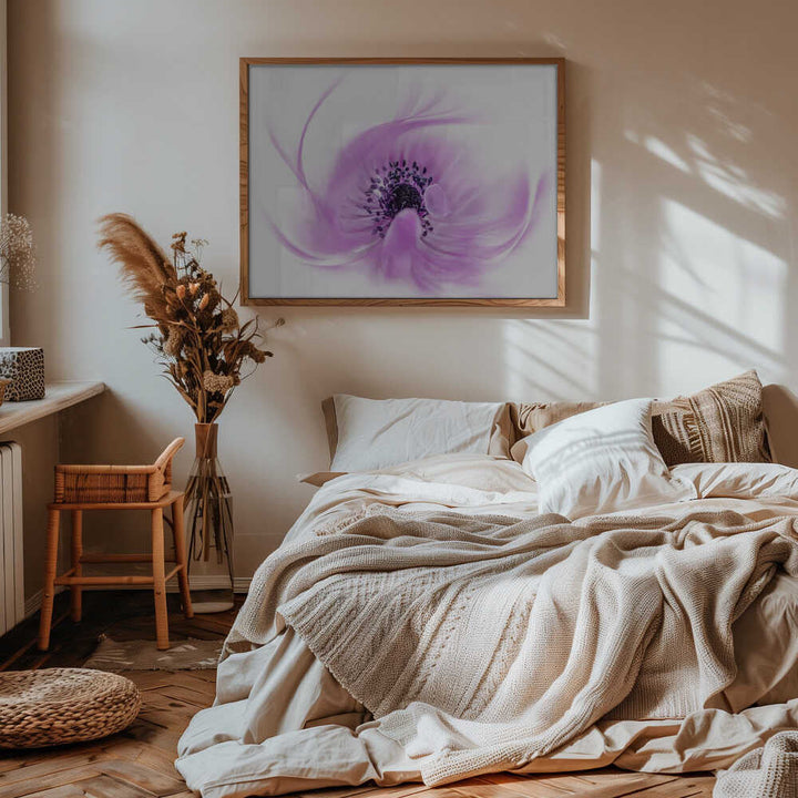 Ethereal Pink Flower - Floral Photographic Stretched Canvas Poster or Fine Art Print