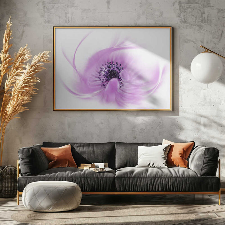 Ethereal Pink Flower - Floral Photographic Stretched Canvas Poster or Fine Art Print