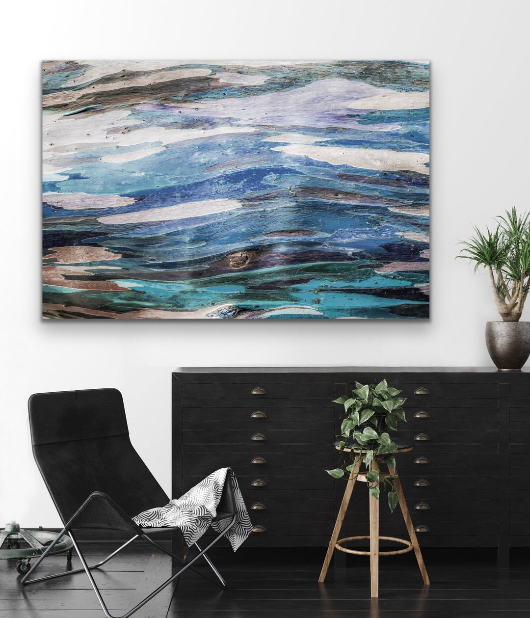 Eucalypt Bark -  Original Abstract Australian Bush Nature Painting Stretched Canvas Wall Art Print - I Heart Wall Art