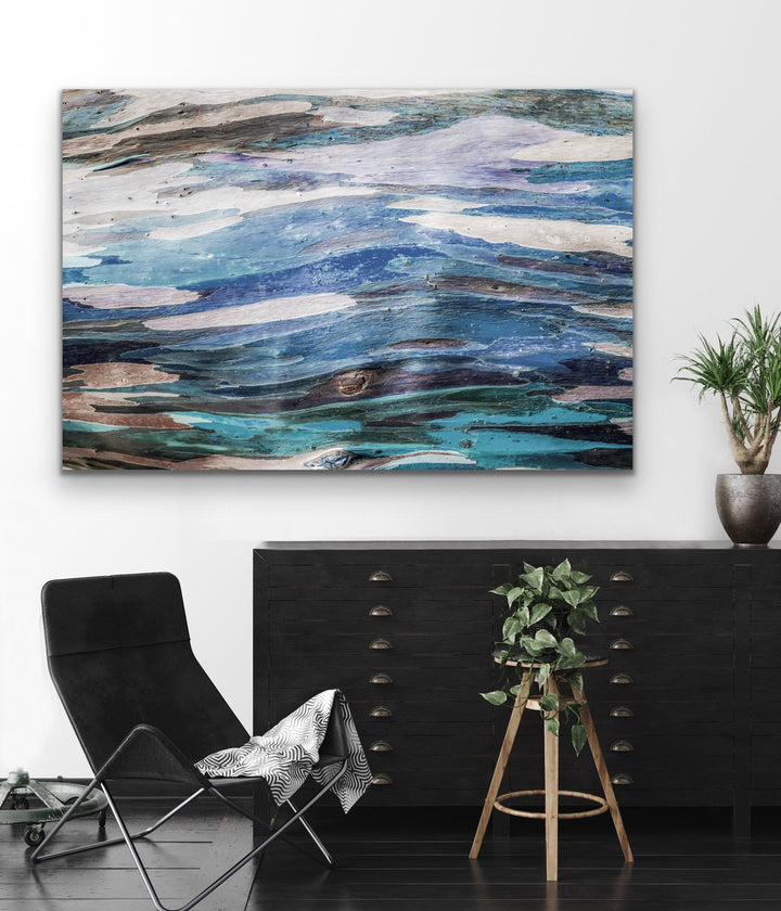 Eucalypt Bark -  Original Abstract Australian Bush Nature Painting Stretched Canvas Wall Art Print - I Heart Wall Art