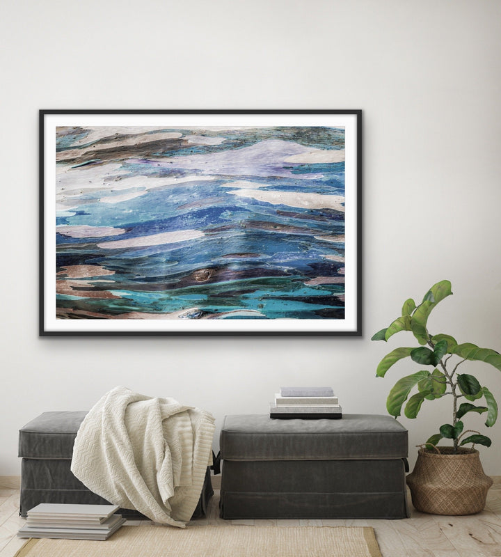 Eucalypt Bark -  Original Abstract Australian Bush Nature Painting Stretched Canvas Wall Art Print - I Heart Wall Art