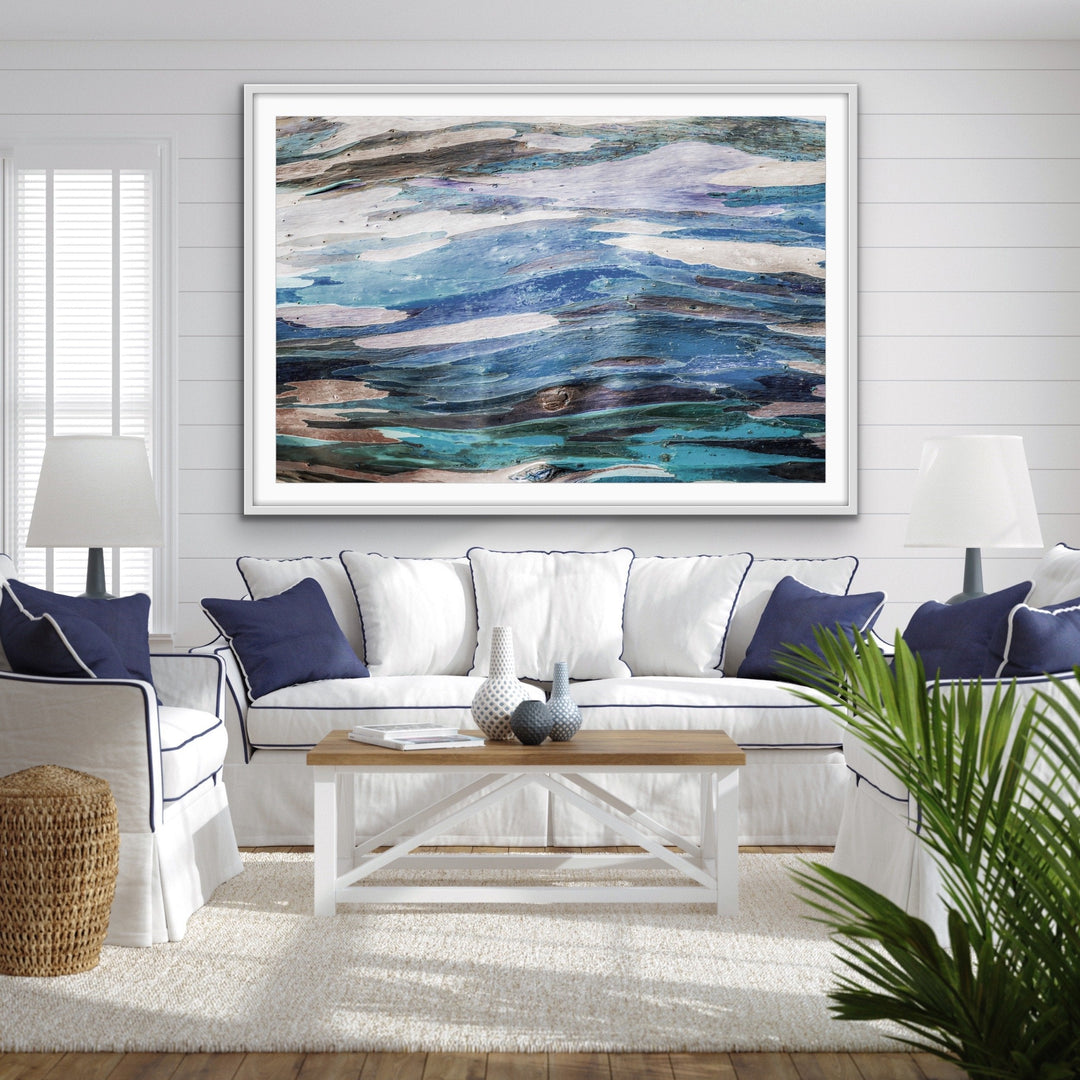 Eucalypt Bark -  Original Abstract Australian Bush Nature Painting Stretched Canvas Wall Art Print - I Heart Wall Art