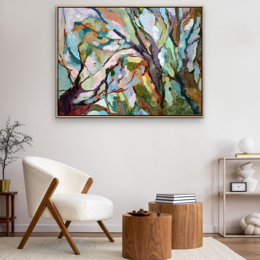 Eucalypt Forest - Original Abstract Australian Bush Nature Painting Stretched Canvas Or Art Print - Wall