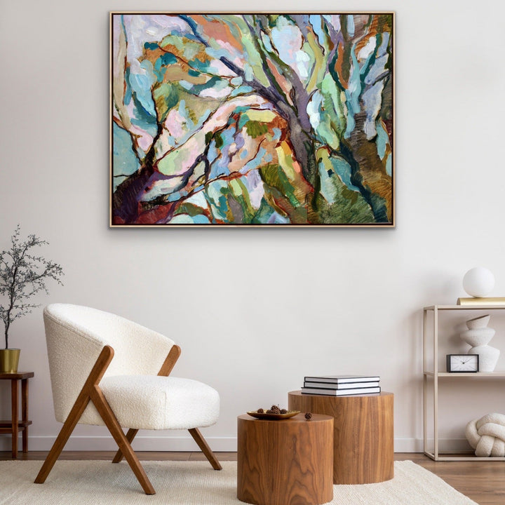 Eucalypt Forest - Original Abstract Australian Bush Nature Painting Stretched Canvas Or Art Print - Wall