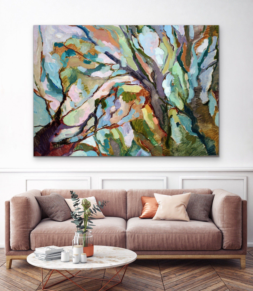 Eucalypt Forest -  Original Abstract Australian Bush Nature Painting Stretched Canvas Or Art Print - Nature Wall Art - I Heart Wall Art