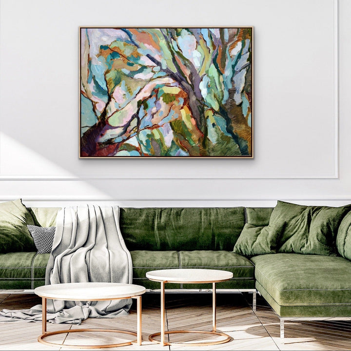 Eucalypt Forest - Original Abstract Australian Bush Nature Painting Stretched Canvas Or Art Print - Wall