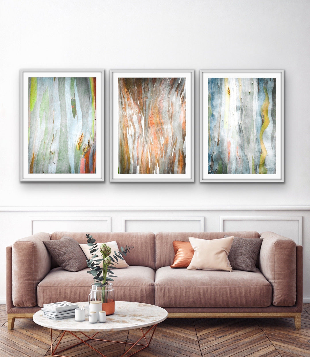 Eucalyptus Bark - Three Piece Eucalypts Bark Australian Native Print Set Triptych - I Heart Wall Art
