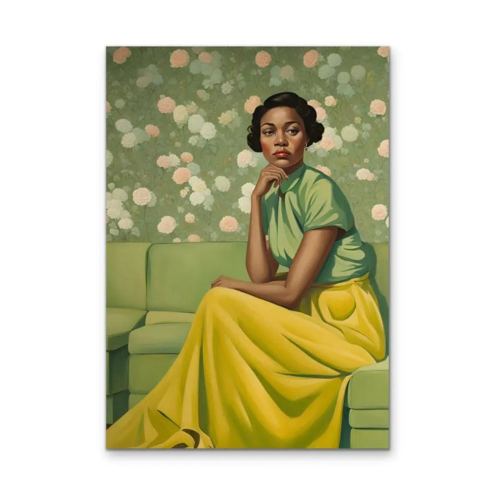 Evangeline - Portrait of a Woman in a Green Dress- Stretched Canvas Print or Framed Fine Art Print - Artwork - I Heart Wall Art