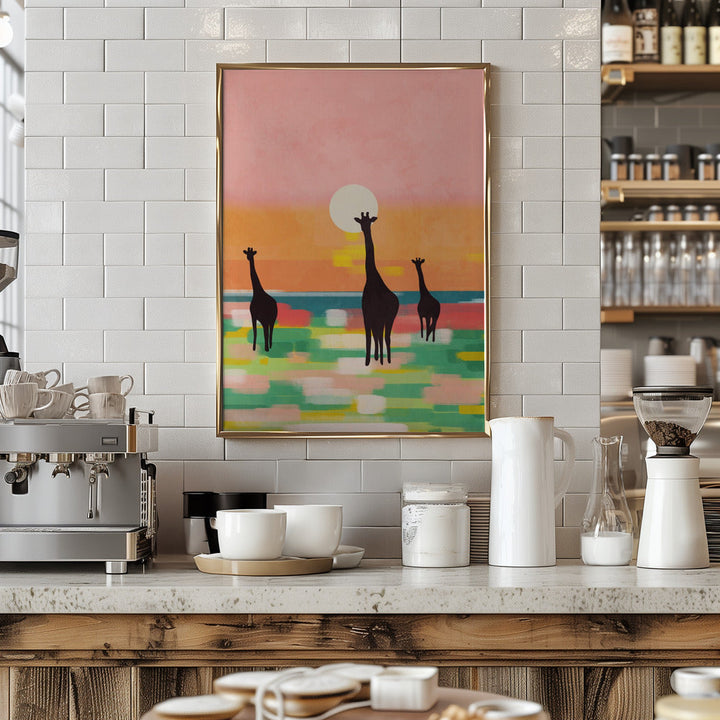 Evening Stroll In the Savannah - Stretched Canvas, Poster or Fine Art Print I Heart Wall Art
