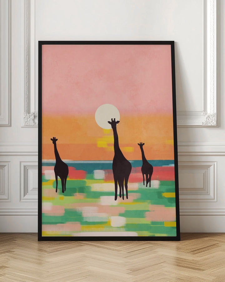 Evening Stroll In the Savannah - Stretched Canvas, Poster or Fine Art Print I Heart Wall Art