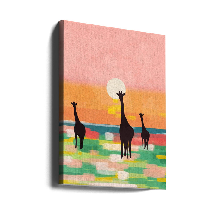 Evening Stroll In the Savannah - Stretched Canvas, Poster or Fine Art Print I Heart Wall Art