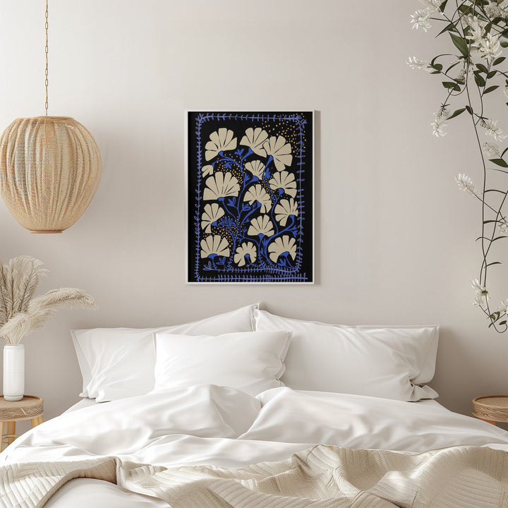 Ever blooming good vibes mustard yellow - Stretched Canvas, Poster or Fine Art Print I Heart Wall Art