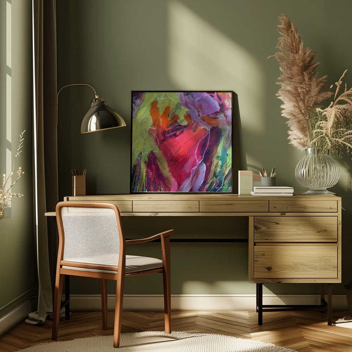 Everbloom III - Square Stretched Canvas, Poster or Fine Art Print - I Heart Wall Art - Poster Print, Canvas Print or Framed Art Print