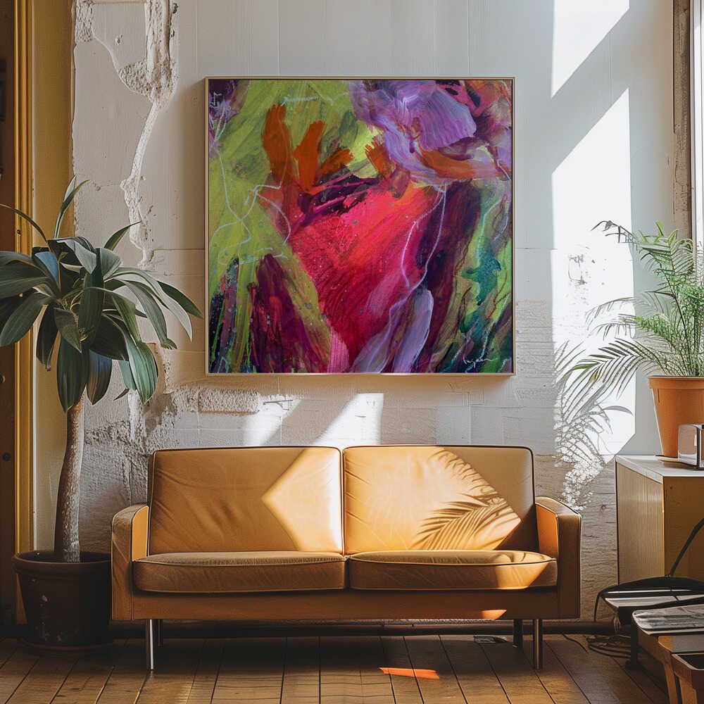 Everbloom III - Square Stretched Canvas, Poster or Fine Art Print - I Heart Wall Art - Poster Print, Canvas Print or Framed Art Print