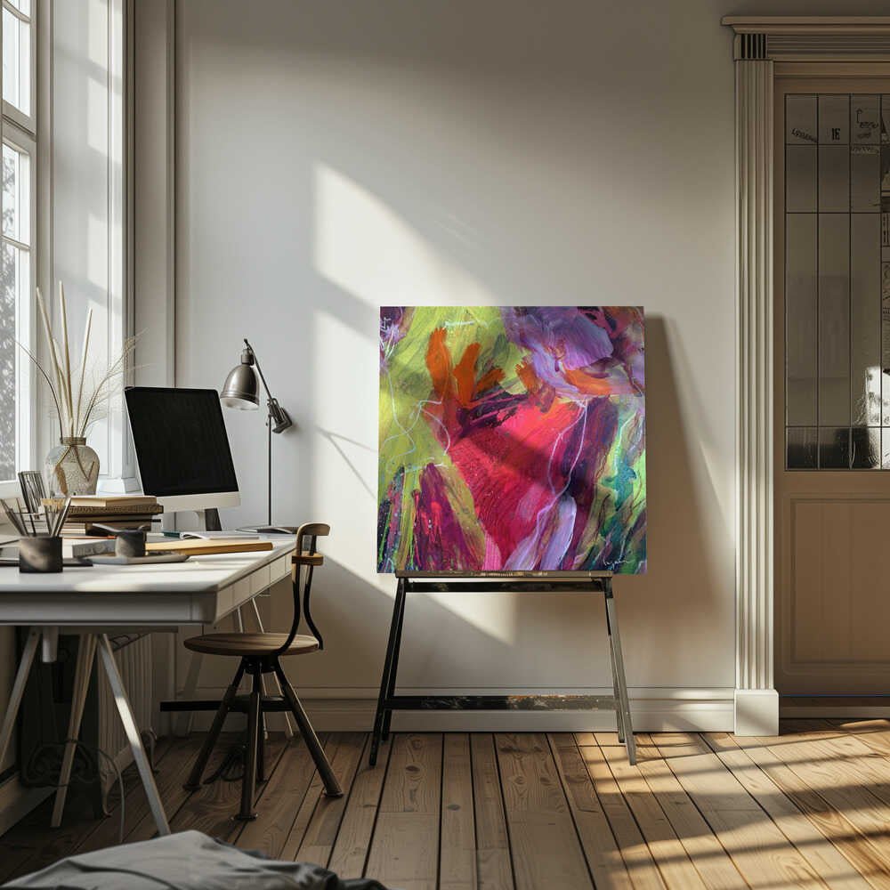 Everbloom III - Square Stretched Canvas, Poster or Fine Art Print - I Heart Wall Art - Poster Print, Canvas Print or Framed Art Print