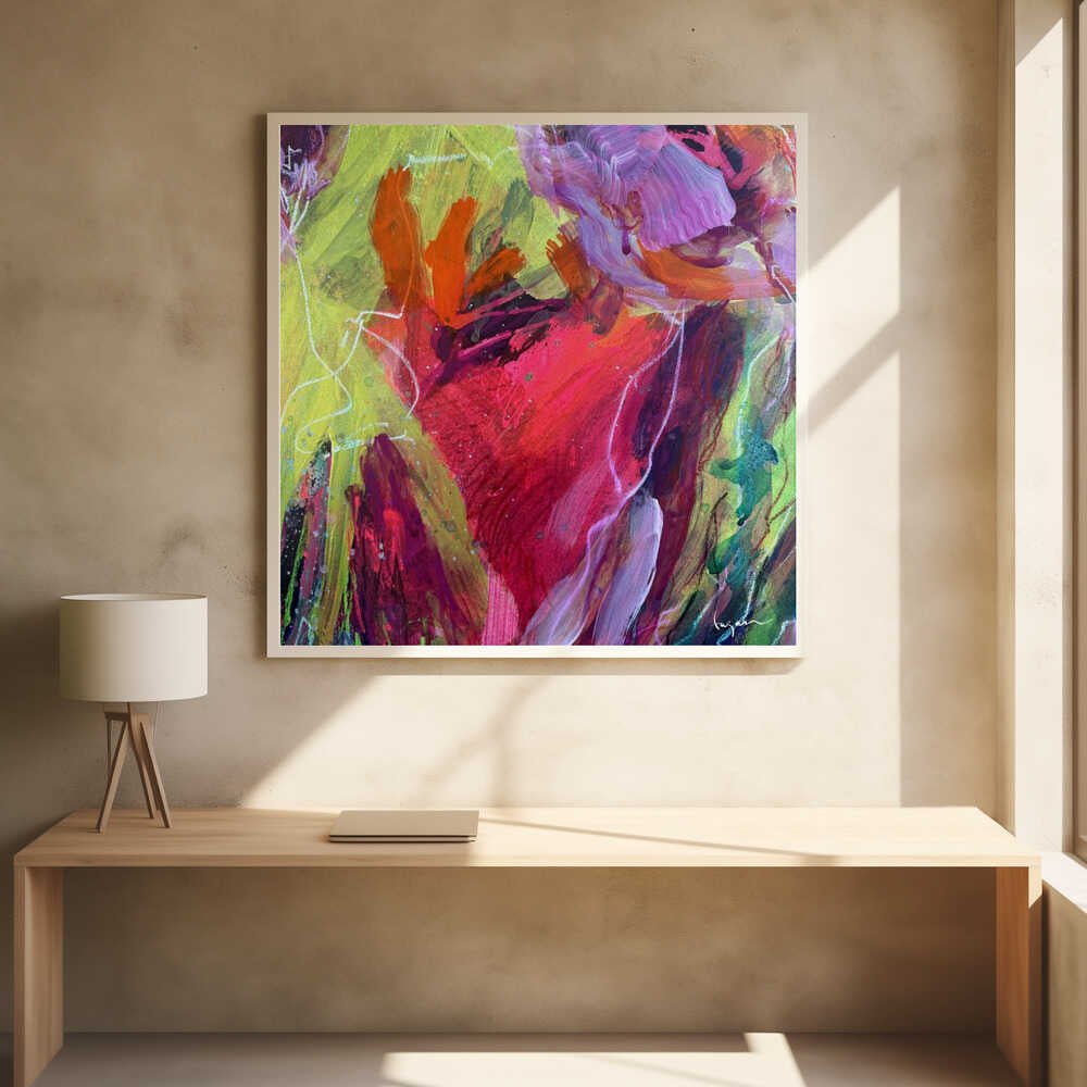 Everbloom III - Square Stretched Canvas, Poster or Fine Art Print - I Heart Wall Art - Poster Print, Canvas Print or Framed Art Print