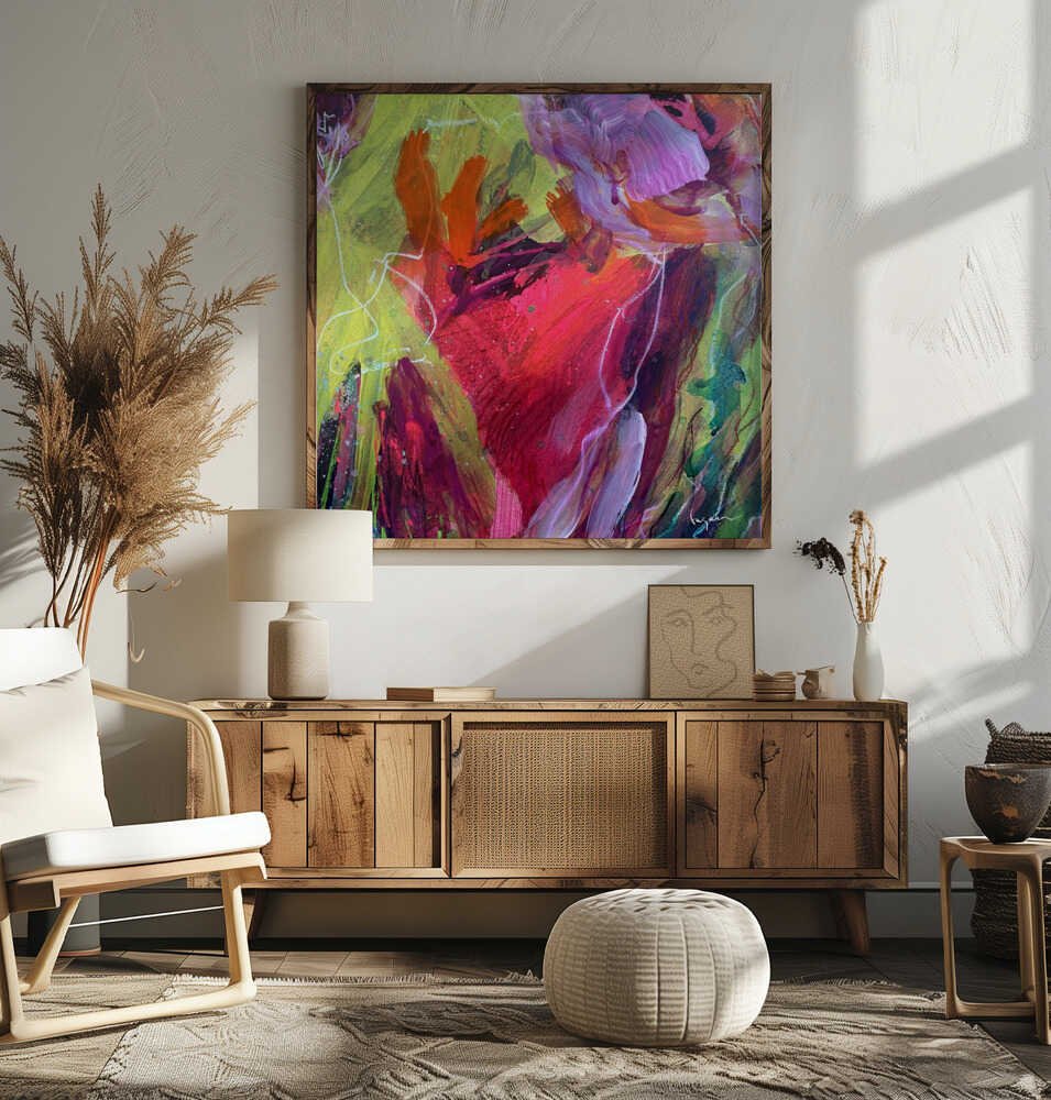 Everbloom III - Square Stretched Canvas, Poster or Fine Art Print - I Heart Wall Art - Poster Print, Canvas Print or Framed Art Print