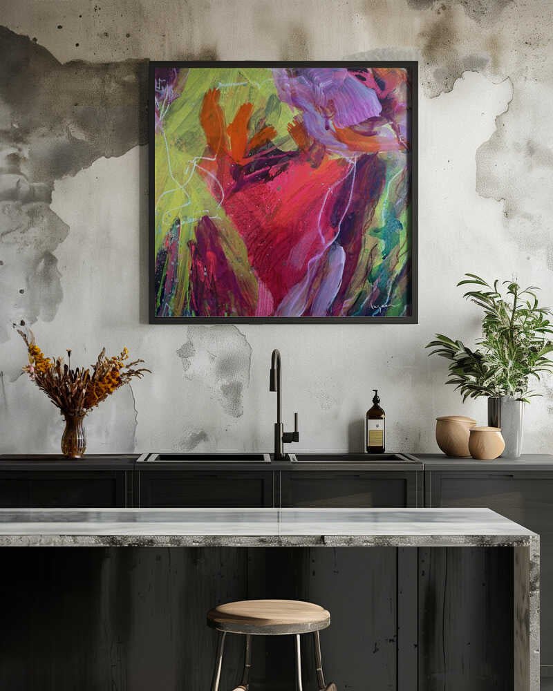 Everbloom III - Square Stretched Canvas, Poster or Fine Art Print - I Heart Wall Art - Poster Print, Canvas Print or Framed Art Print