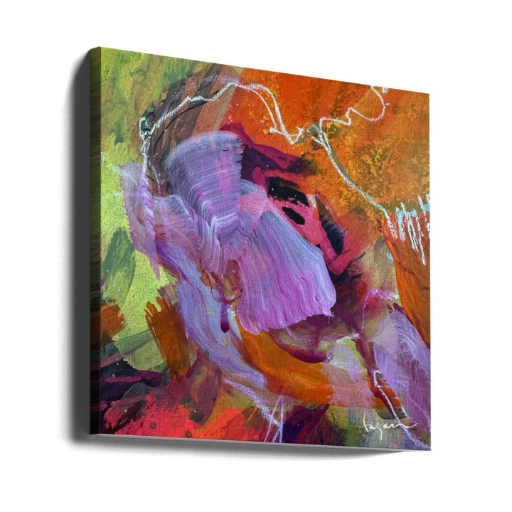Everblooming Storm of Color - Square Stretched Canvas, Poster or Fine Art Print - I Heart Wall Art - Poster Print, Canvas Print or Framed Art Print