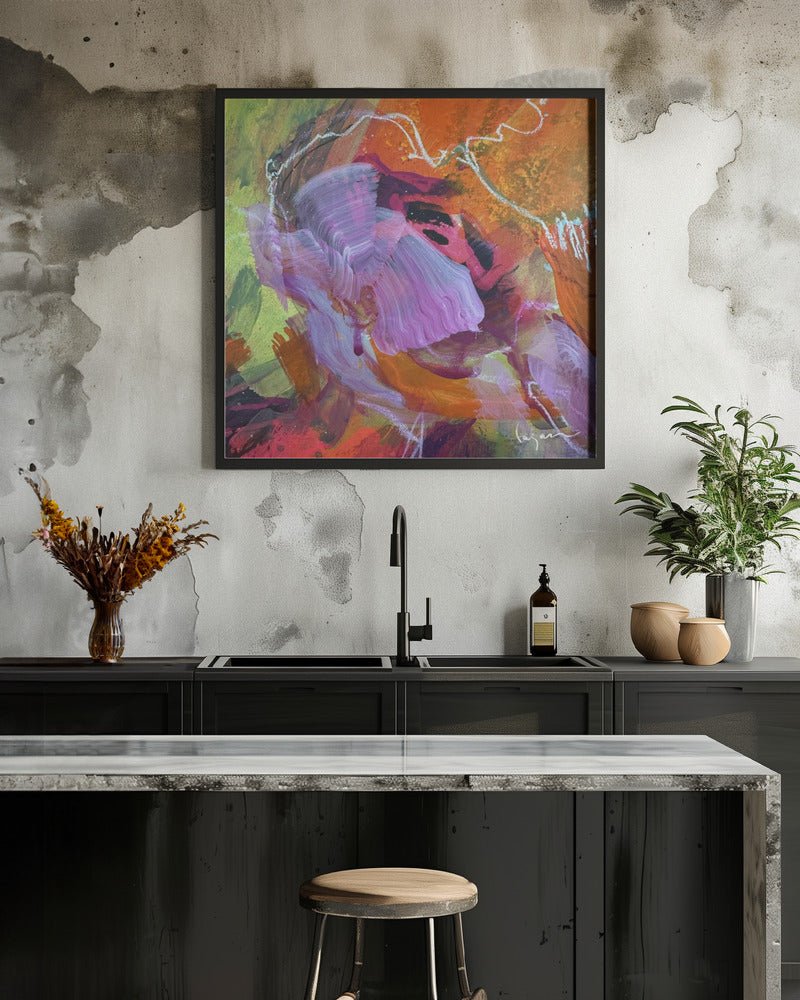 Everblooming Storm of Color - Square Stretched Canvas, Poster or Fine Art Print - I Heart Wall Art - Poster Print, Canvas Print or Framed Art Print