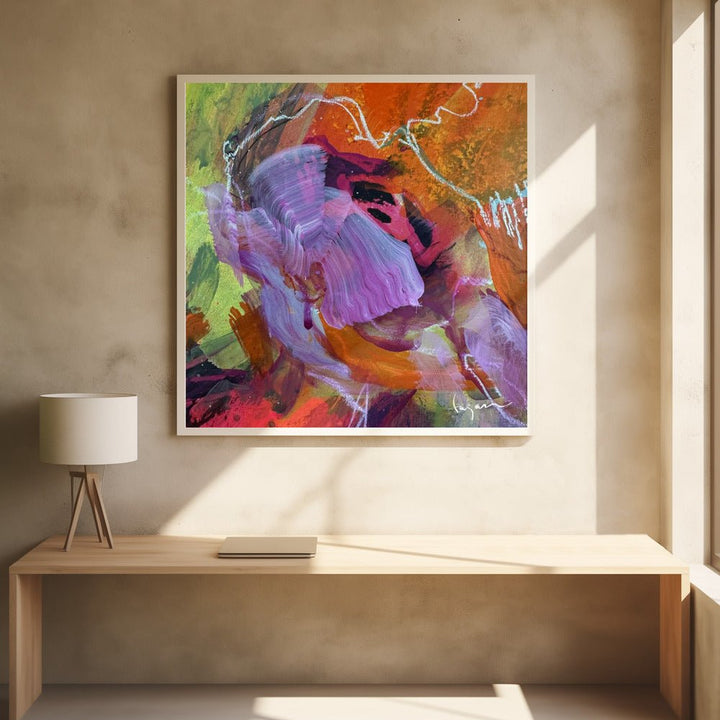 Everblooming Storm of Color - Square Stretched Canvas, Poster or Fine Art Print - I Heart Wall Art - Poster Print, Canvas Print or Framed Art Print