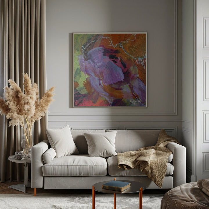 Everblooming Storm of Color - Square Stretched Canvas, Poster or Fine Art Print - I Heart Wall Art - Poster Print, Canvas Print or Framed Art Print