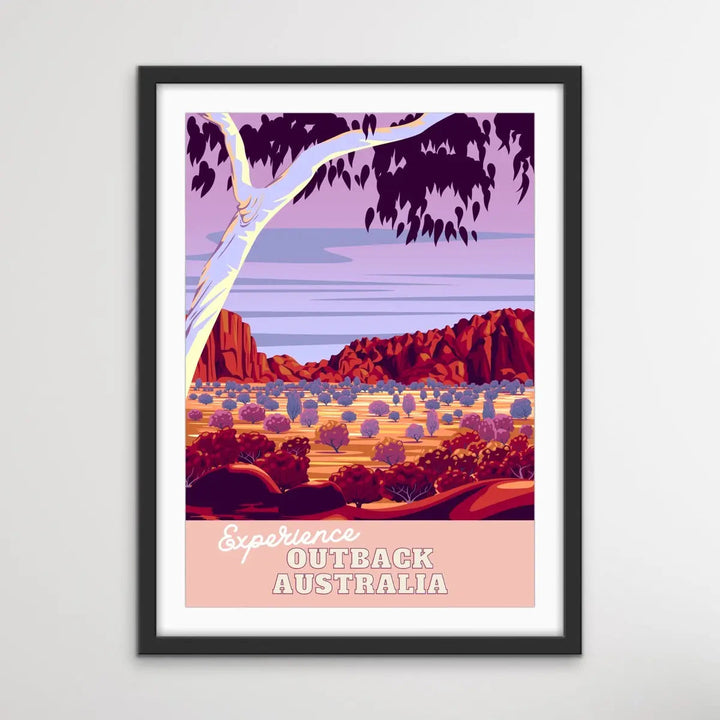 Experience Outback Australia - Vintage-Style Travel Poster I Heart Wall Art Australia 