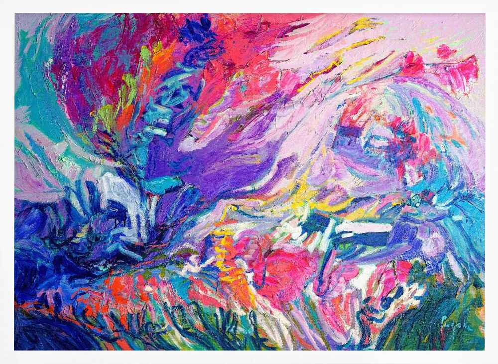 Expressionist Colorful Abstract - Stretched Canvas, Poster or Fine Art Print - I Heart Wall Art - Poster Print, Canvas Print or Framed Art Print