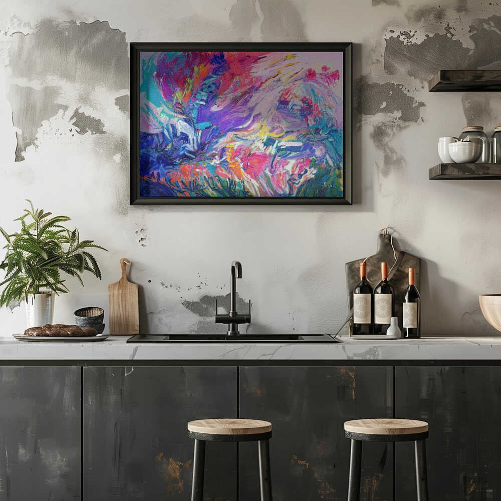 Expressionist Colorful Abstract - Stretched Canvas, Poster or Fine Art Print - I Heart Wall Art - Poster Print, Canvas Print or Framed Art Print