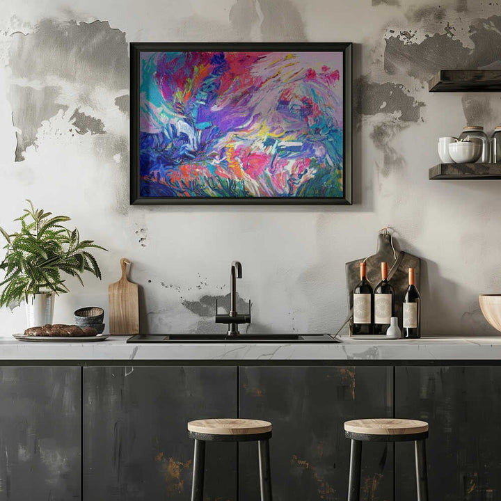 Expressionist Colorful Abstract - Stretched Canvas, Poster or Fine Art Print - I Heart Wall Art - Poster Print, Canvas Print or Framed Art Print