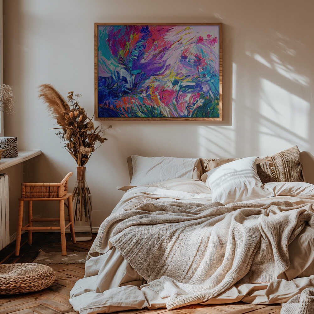 Expressionist Colorful Abstract - Stretched Canvas, Poster or Fine Art Print - I Heart Wall Art - Poster Print, Canvas Print or Framed Art Print