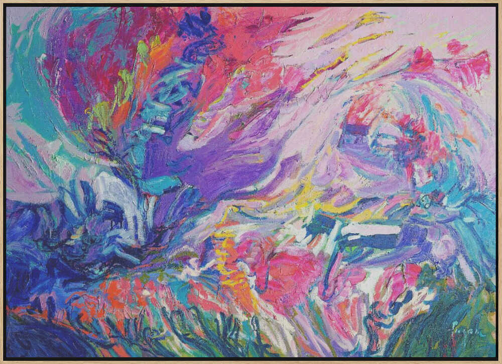Expressionist Colorful Abstract - Stretched Canvas, Poster or Fine Art Print - I Heart Wall Art - Poster Print, Canvas Print or Framed Art Print