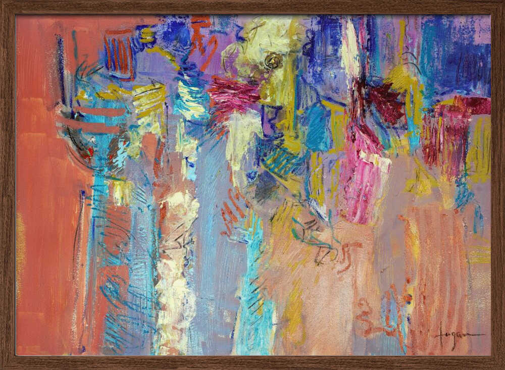 Expressionist Colorful Abstract - Stretched Canvas, Poster or Fine Art Print - I Heart Wall Art - Poster Print, Canvas Print or Framed Art Print