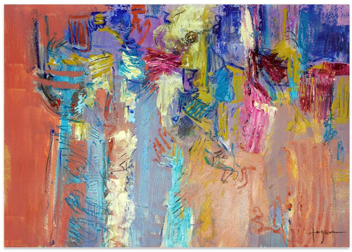 Expressionist Colorful Abstract - Stretched Canvas, Poster or Fine Art Print - I Heart Wall Art - Poster Print, Canvas Print or Framed Art Print
