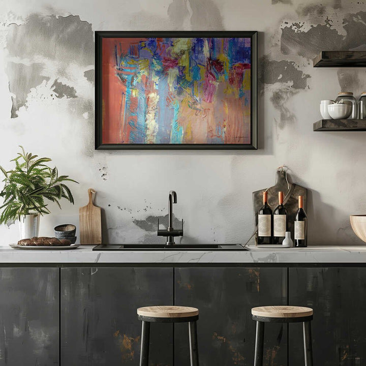 Expressionist Colorful Abstract - Stretched Canvas, Poster or Fine Art Print - I Heart Wall Art - Poster Print, Canvas Print or Framed Art Print