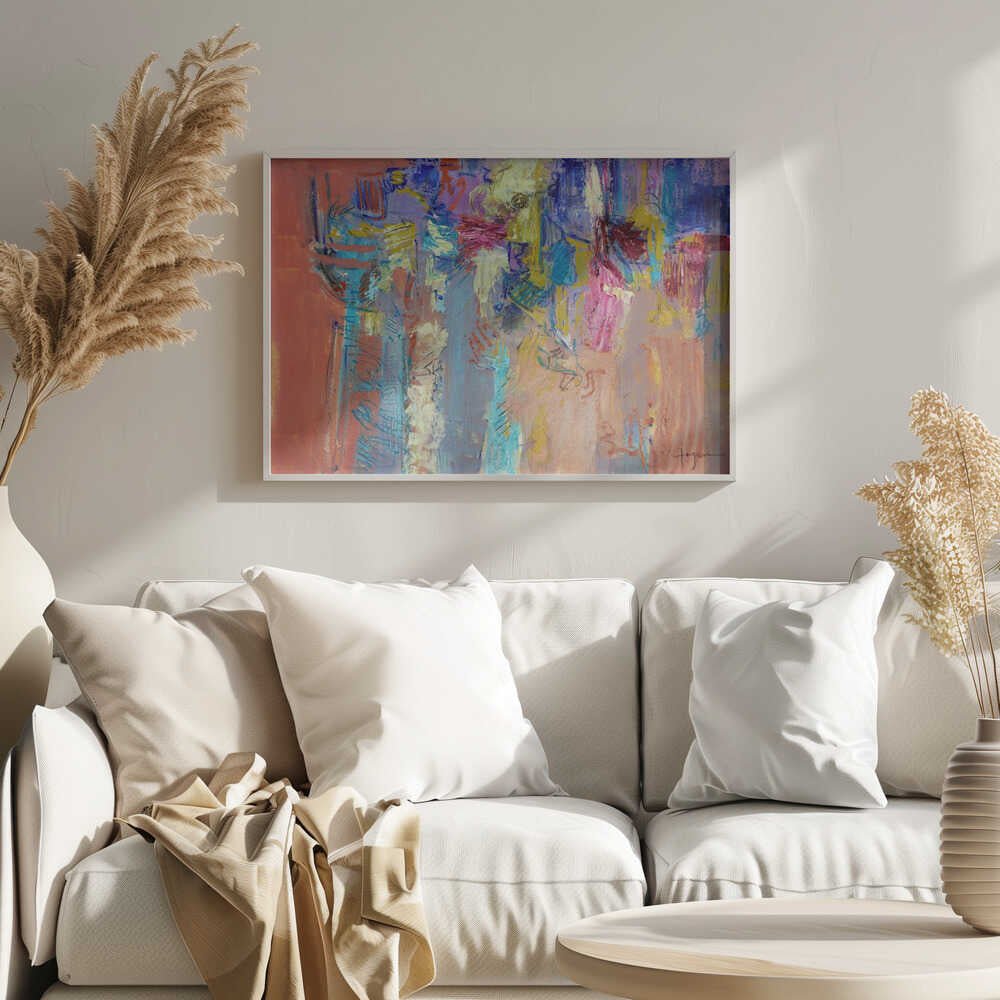 Expressionist Colorful Abstract - Stretched Canvas, Poster or Fine Art Print - I Heart Wall Art - Poster Print, Canvas Print or Framed Art Print