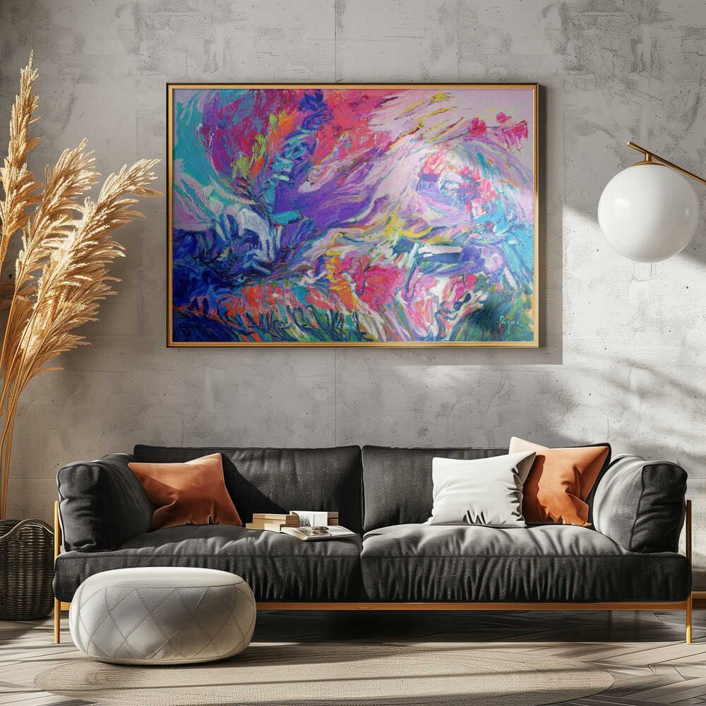 Expressionist Colorful Abstract - Stretched Canvas, Poster or Fine Art Print - I Heart Wall Art - Poster Print, Canvas Print or Framed Art Print