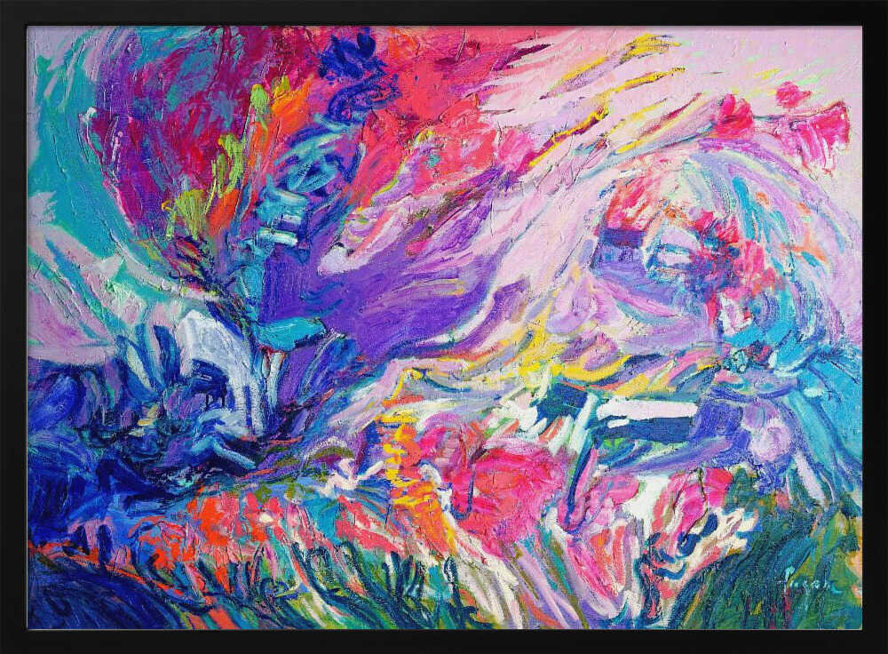 Expressionist Colorful Abstract - Stretched Canvas, Poster or Fine Art Print - I Heart Wall Art - Poster Print, Canvas Print or Framed Art Print