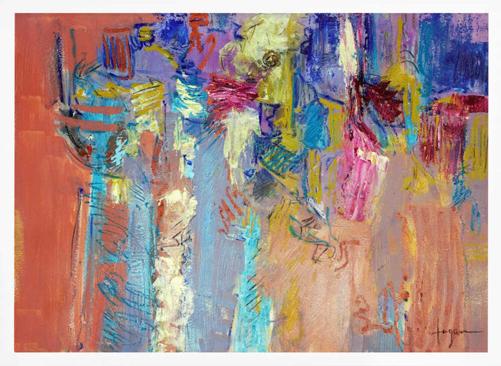 Expressionist Colorful Abstract - Stretched Canvas, Poster or Fine Art Print - I Heart Wall Art - Poster Print, Canvas Print or Framed Art Print