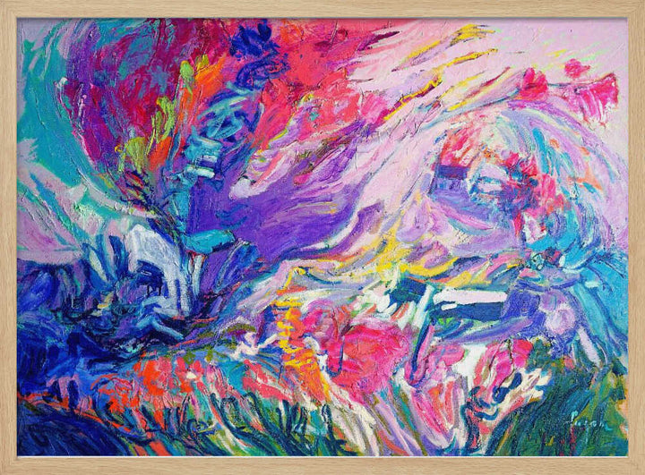 Expressionist Colorful Abstract - Stretched Canvas, Poster or Fine Art Print - I Heart Wall Art - Poster Print, Canvas Print or Framed Art Print