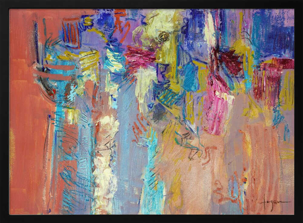 Expressionist Colorful Abstract - Stretched Canvas, Poster or Fine Art Print - I Heart Wall Art - Poster Print, Canvas Print or Framed Art Print