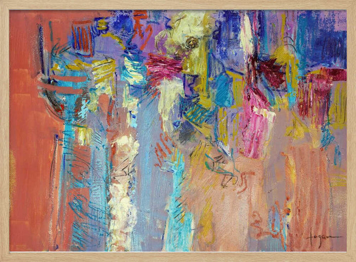 Expressionist Colorful Abstract - Stretched Canvas, Poster or Fine Art Print - I Heart Wall Art - Poster Print, Canvas Print or Framed Art Print