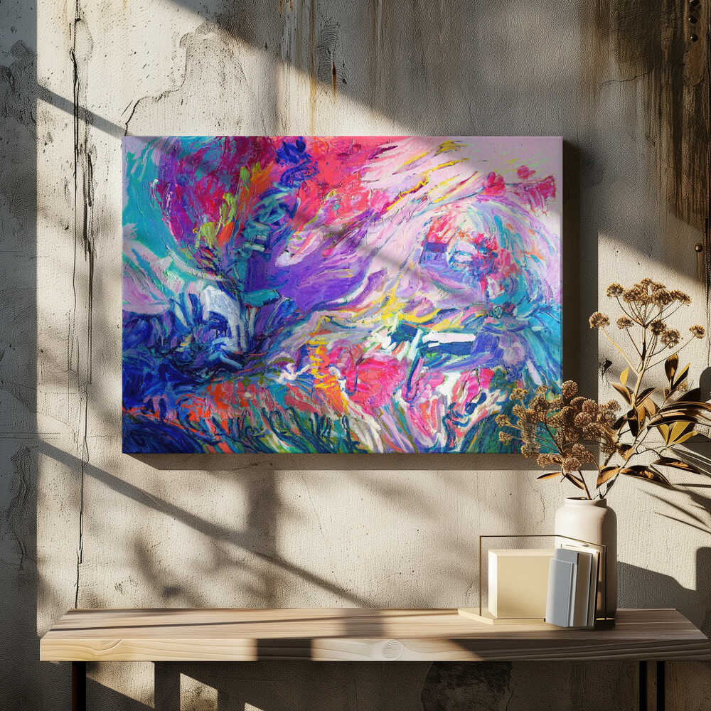 Expressionist Colorful Abstract - Stretched Canvas, Poster or Fine Art Print - I Heart Wall Art - Poster Print, Canvas Print or Framed Art Print