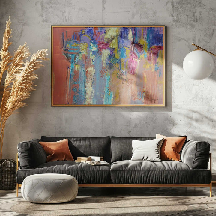 Expressionist Colorful Abstract - Stretched Canvas, Poster or Fine Art Print - I Heart Wall Art - Poster Print, Canvas Print or Framed Art Print